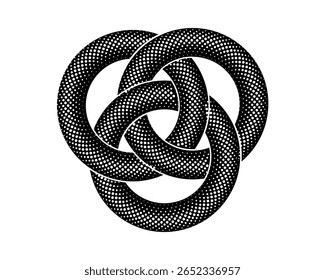 nó celta trinity no fundo branco para tatuagem símbolo ícone da religião logotipo. ilustração vetorial