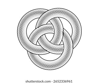 nó celta trinity no fundo branco para tatuagem símbolo ícone da religião logotipo. ilustração vetorial