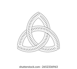 nó celta trinity no fundo branco para tatuagem símbolo ícone da religião logotipo. ilustração vetorial