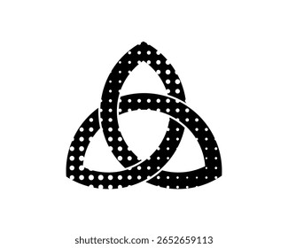 nó celta trinity no fundo branco para tatuagem símbolo ícone da religião logotipo. ilustração vetorial