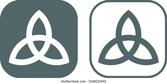 Celtic knot trinity symbol. Vector illustration