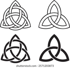 Celtic knot, triquetra, trinity knot vector illustration.