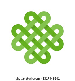 Celtic knot vector, Feast of Saint Patrick flat style icon