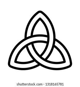 Celtic knot vector, Feast of Saint Patrick line style icon
