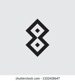 Celtic knot vector illustration black and white, isolated