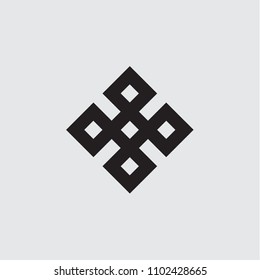 Celtic knot vector illustration black and white, isolated