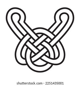 Celtic knot vector illustration. Celtic national style interlaced pattern isolated vector. Patrick's Day celebration. Nordic symbol.