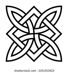 Keltische Knoten, Vektorgrafik. Keltische nationale Art interlaced Muster einzelne Vektorgrafik. Patrick's Day Feier. Nordisches Symbol.