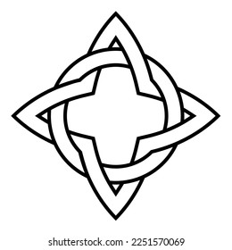 Celtic knot vector illustration. Celtic national style interlaced pattern isolated vector
