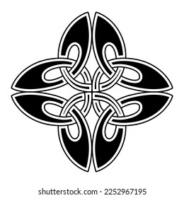 Celtic knot vector illustration. Celtic national style interlaced pattern isolated vector. Patrick's Day celebration. Nordic symbol.	
