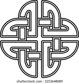 Celtic knot vector illustration. Celtic national style interlaced pattern isolated vector. Nordic symbol.