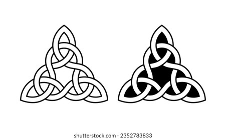 Celtic knot vector illustration. Celtic national style interlaced pattern isolated vector. Patrick's Day celebration. Nordic symbol.