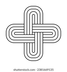 	
Celtic knot vector illustration. Celtic national style interlaced pattern isolated vector. Patrick's Day celebration. Nordic symbol. Cross symbol.