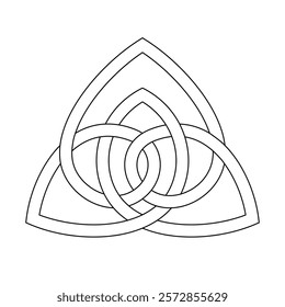 Celtic knot vector illustration. Vintage element.	
Triquetra symbol