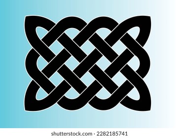 celtic knot vector on blue background for icon jewelry decoration 
