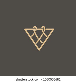 Celtic knot vector. Ornamental tattoo symbol. Luxury circle retro emblem.Traditional scottish vector logo.  Simple Line Art Ornate Design. Vintage geometric Vector Illustration. 