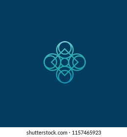 Celtic knot vector. Ornamental tattoo symbol. Luxury circle retro emblem.Traditional scottish vector logo. Simple Line Art Ornate Design. Vintage geometric Vector Illustration.