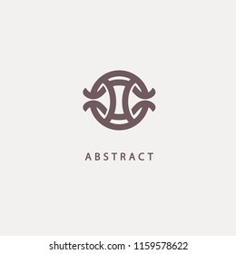 Celtic knot vector. Ornamental tattoo symbol. Luxury circle retro emblem.Traditional scottish vector logo. Simple Line Art Ornate Design. Vintage geometric Vector Illustration.