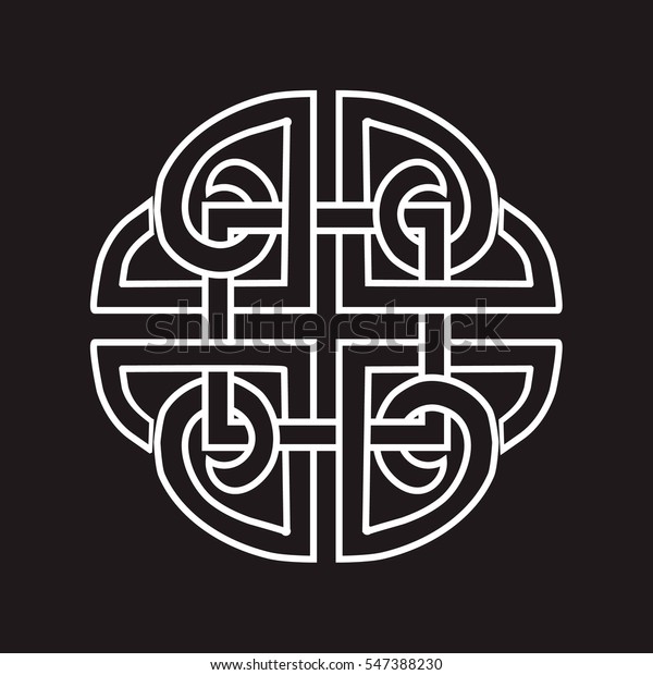 Celtic Knot White Isolated Silhouette On Stock Vector (Royalty Free ...