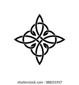 Celtic knots elegant cross weave tattoo template