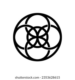 Vector de iconos de nudos celtas. Símbolo de ilustración de signos celtas. Símbolo o logotipo de dibujos celtas.