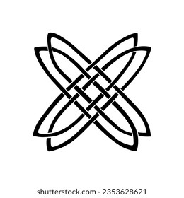Vector de iconos de nudos celtas. Símbolo de ilustración de signos celtas. Símbolo o logotipo de dibujos celtas.