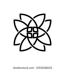 Vector de iconos de nudos celtas. Símbolo de ilustración de signos celtas. Símbolo o logotipo de dibujos celtas.