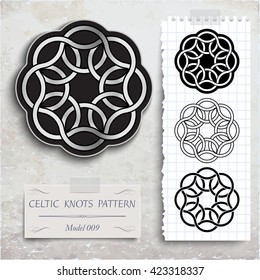Celtic knots pattern, eight circles