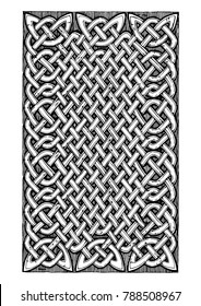 celtic knots pattern in ink hand drawn style