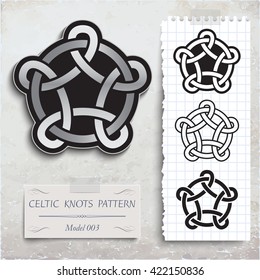Celtic Knots Patterns On Textured Background Stock Vector (Royalty Free ...