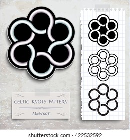 Celtic knots patterns on a textured background