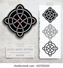 Set Celtic Knots Patterns Templates Stock Vector (Royalty Free ...