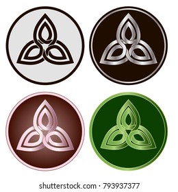 Celtic knots, set of icons. Isolated elements of traditional celtic style ornament. Vector illustration