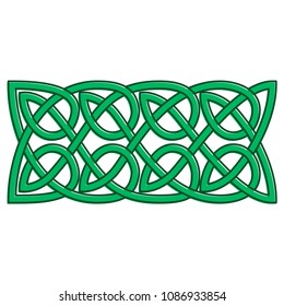 Celtic knots shamrock ornament. Traditional medieval frame pattern illustration. Scandinavian or Celtic ornament as border or frame