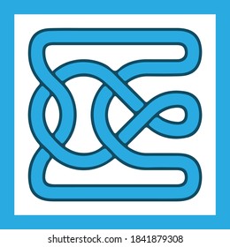 Celtic knots used for decoration or tattoos. Nine endless basket weave knots. These knots are most known for their adaptation for use in the ornamentation. in EPS 10