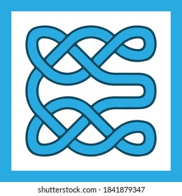 Celtic knots used for decoration or tattoos. Nine endless basket weave knots. These knots are most known for their adaptation for use in the ornamentation. in EPS 10