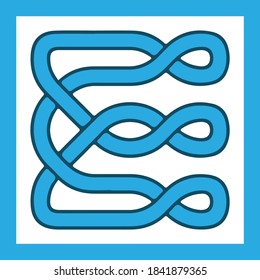 Celtic knots used for decoration or tattoos. Nine endless basket weave knots. These knots are most known for their adaptation for use in the ornamentation. in EPS 10