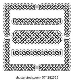 Celtic Knots Vector Medieval Borders Corner Stock Vector (Royalty Free ...