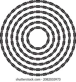 Cuadros celtos redondeados de borde circular en una variedad de tamaños.