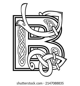 Celtic Letter B Illustration Vector Format Stock Vector (Royalty Free