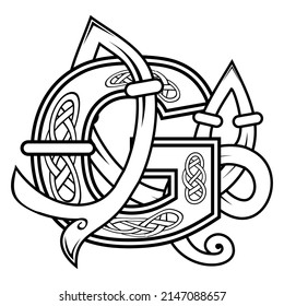 Celtic Letter G Illustration In Vector Format