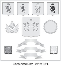 celtic lion coat of arms icon - Illustration 