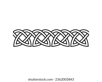 Celtic Logo of outline art vector, Celtics knot symbol pattern, element of decorative frame. Isolated on white background.