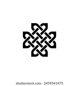 Celtic Logo vector, Gaelic symbol of endless infinite Celts icon. medieval Knot Sign, isolated on white background.