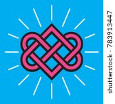 Celtic Love Knot Vector Design.
Classic knot design with entwined heart shapes symbolizing eternal love and symmetry.