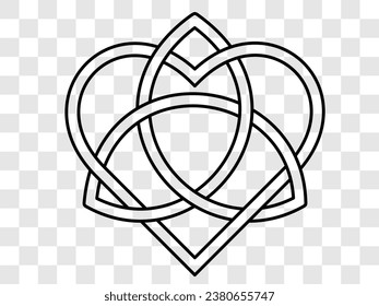 Celtic love vector icon. Endless love symbol. 