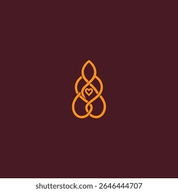 Ícone de logotipo de nó materno celta design de vetor plano