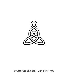 Ícone de logotipo de nó materno celta design de vetor plano