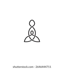 Ícone de logotipo de nó materno celta design de vetor plano