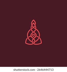 Ícone de logotipo de nó materno celta design de vetor plano
